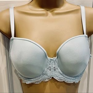 Panache Powder Blue‎ Lace Padded Bra 34 DD